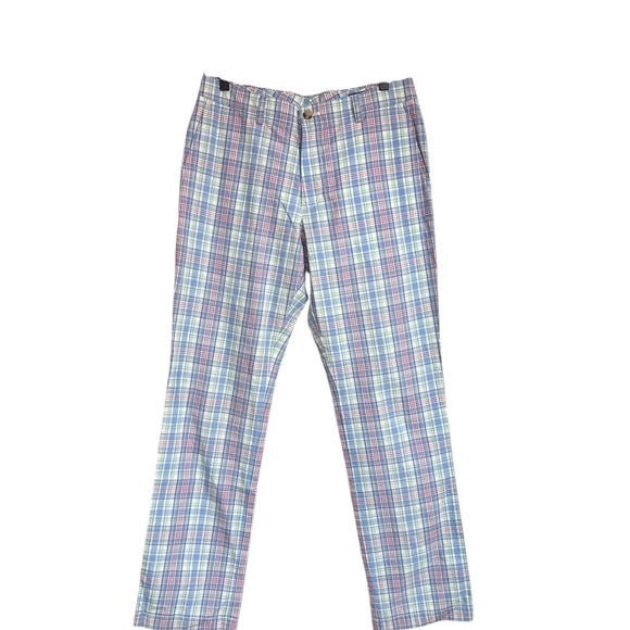 Vineyard Vines Men’s Seafeather Plaid Slim Fit Breaker Pants 32x32 NWOT - Picture 6 of 10